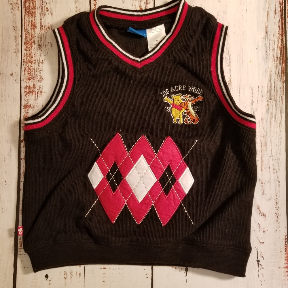 Disney 100 Acre Wood Sweater Vest - Size 5T